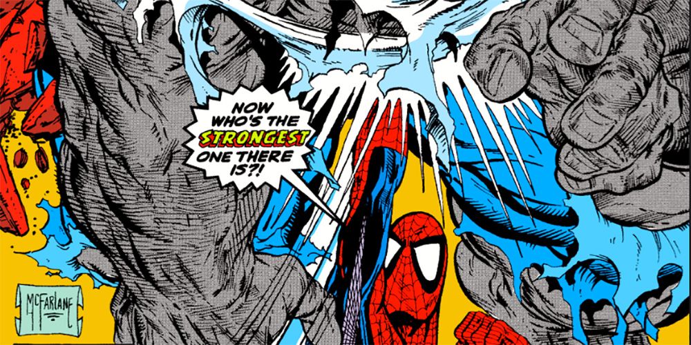 Spider-Man punches Joe Fixit
