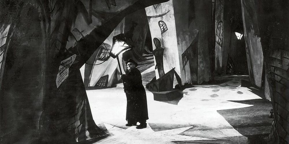 Distorted set design in the cabinet of dr caligari