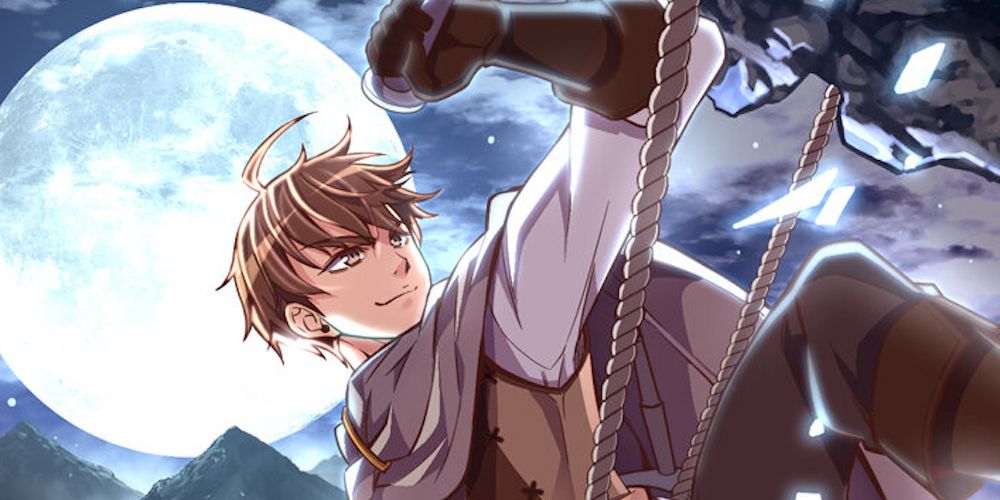 Hyun Lee scales a mountain in The Legendary Moonlight Sculptor Manhwa