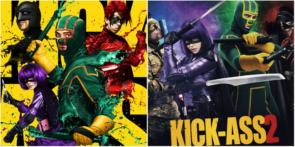 The posters for Kick-Ass and Kick-Ass 2