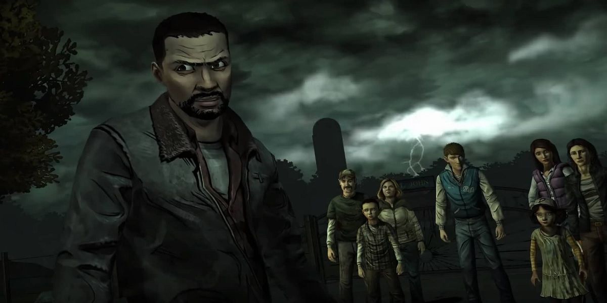 Lee Everett and the main cast from The Walking Dead Game.