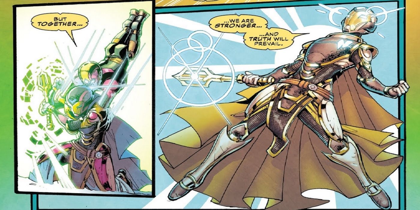 Viv Vision and Ironheart fusing to save the Champions