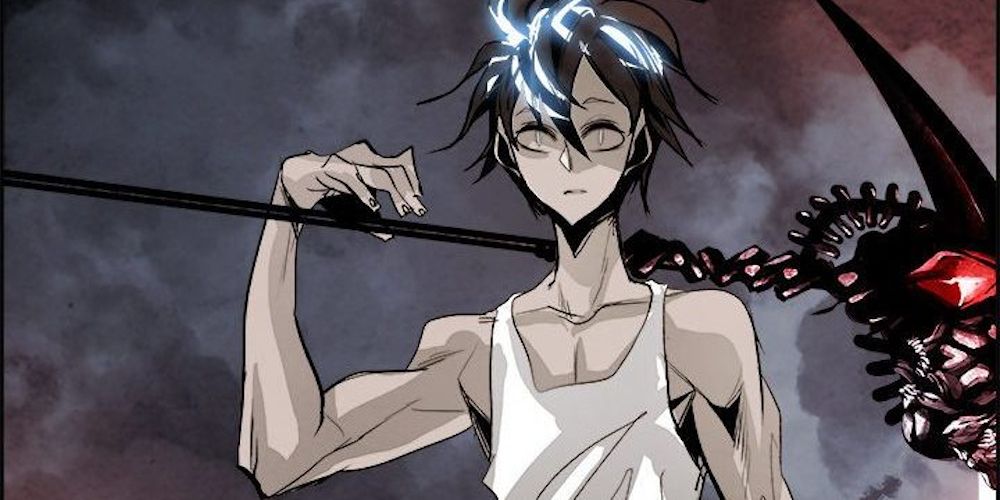 A scythe is wielded in Warble manhwa