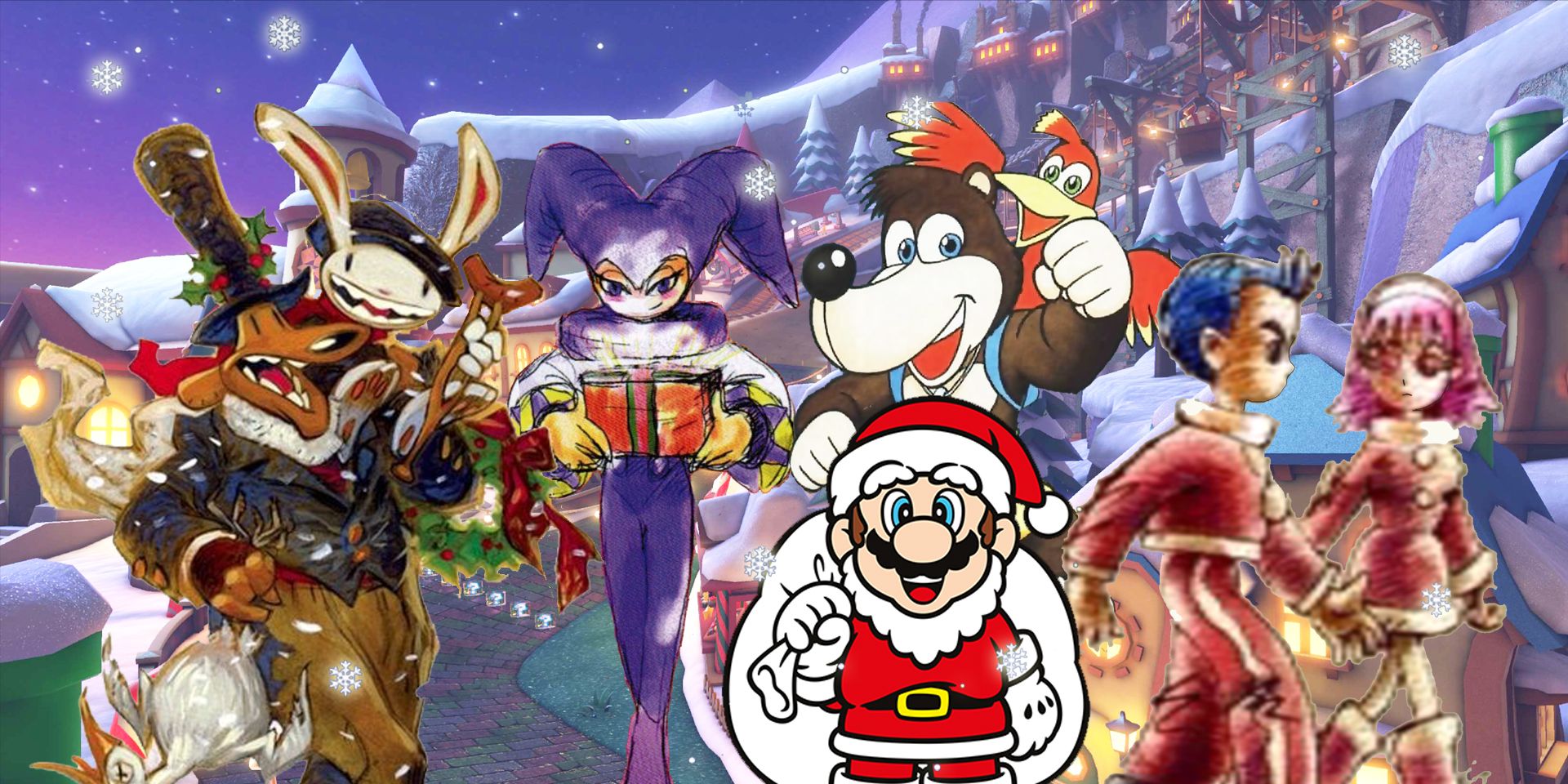 A cast of gaming icons celebrate the holidays.