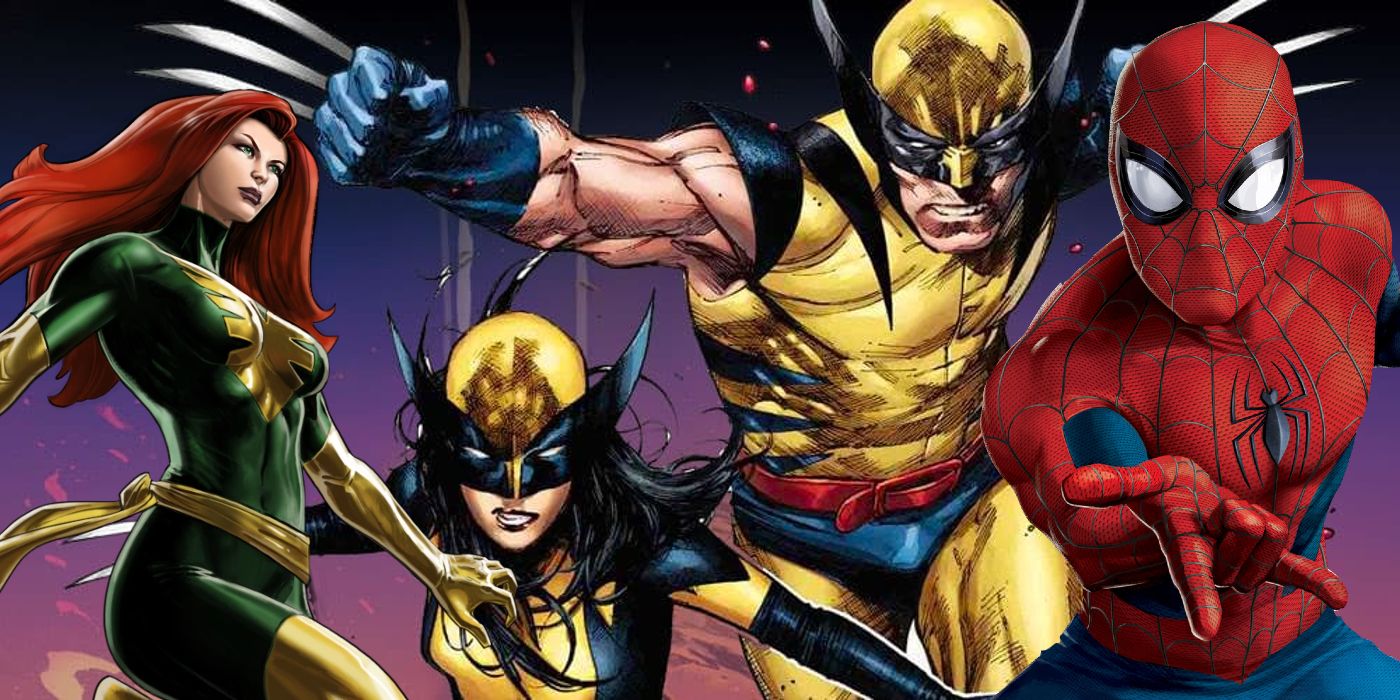 An image showing Jean Grey, Laura Kinney, Wolverine and Spider-Man
