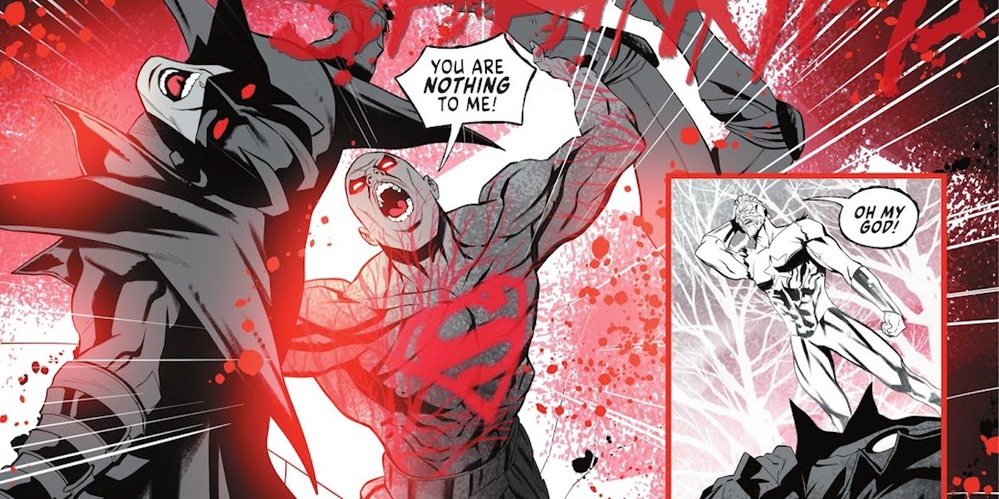 DC vs.  Vampires have Superman ripping Midnighter up