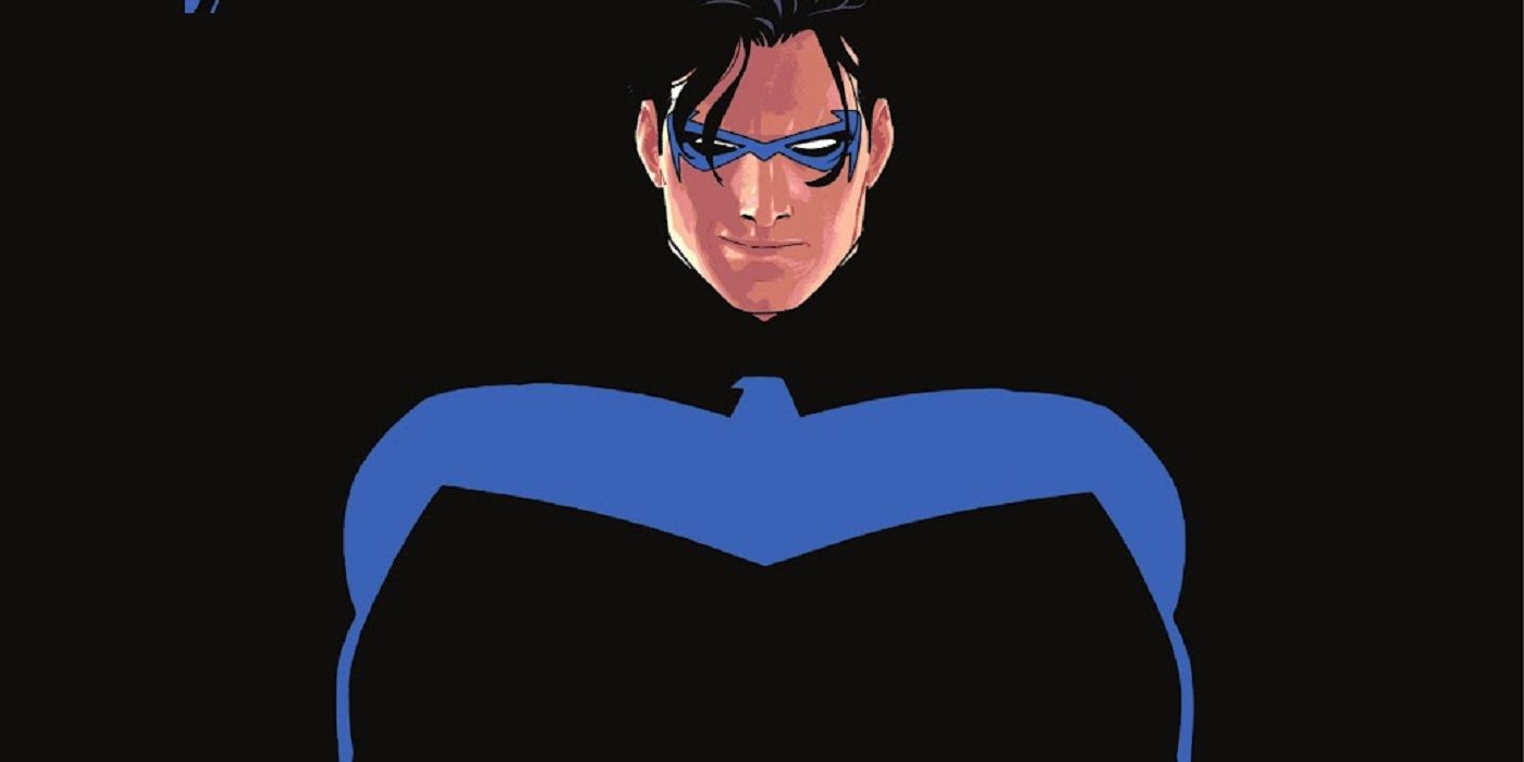 Nightwing blending in with a black background.