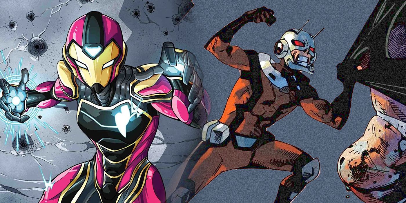 Ironheart and Ant-Man from Marvel Comics split image