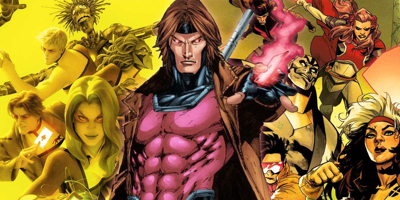 Gambit with X-Factor and Excalibur in the background