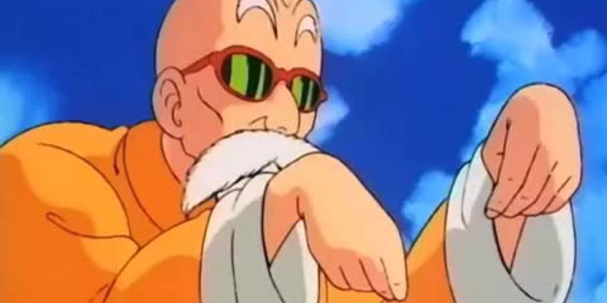 Master Roshi catching Bullets in Dragon Ball.