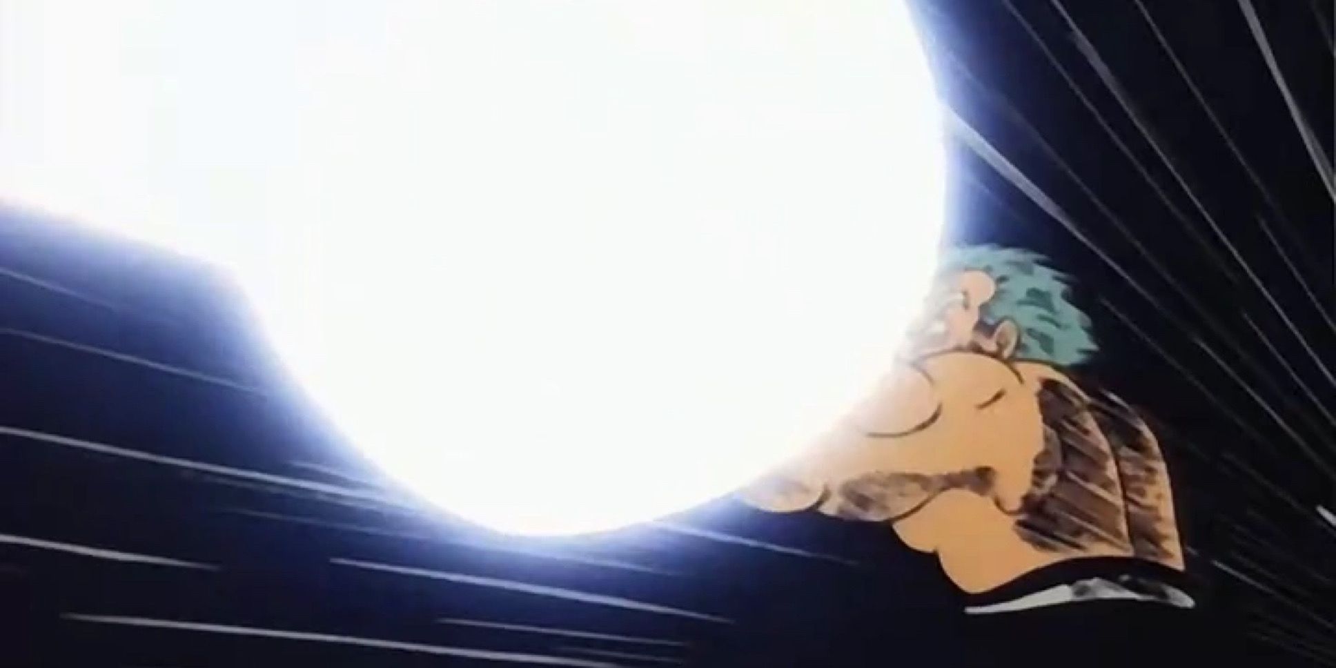 Master Roshi Destroying the Moon in Dragon Ball.