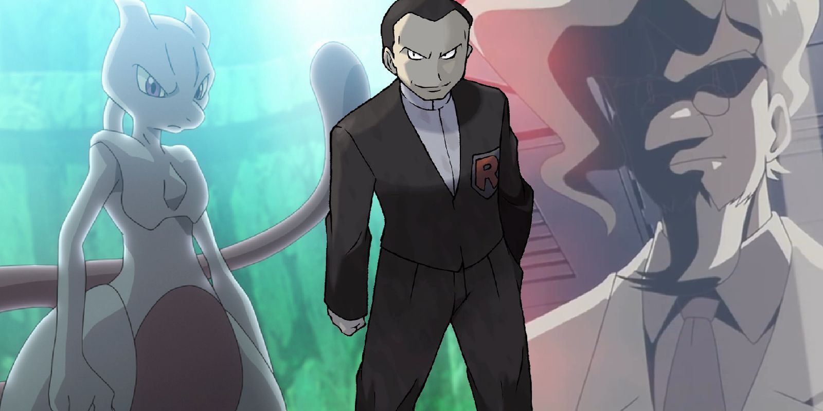 Mewtwo, Giovanni and Dr Fuji