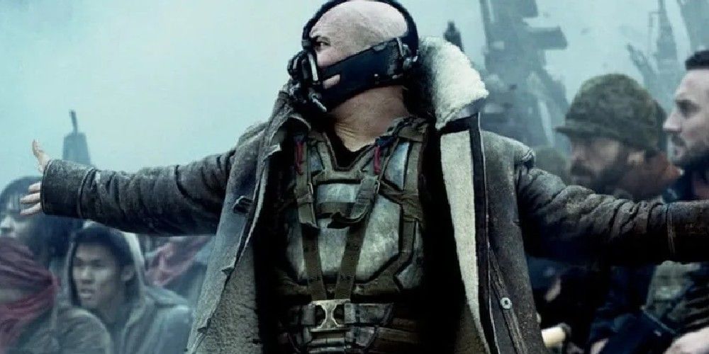 Bane leads an army in The Dark Knight Rises