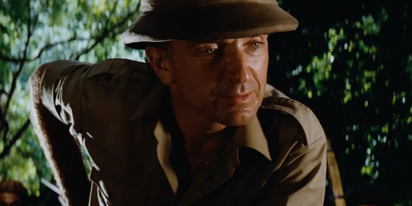 Belloq in the jungle in Indiana Jones Raiders of the Lost Ark.
