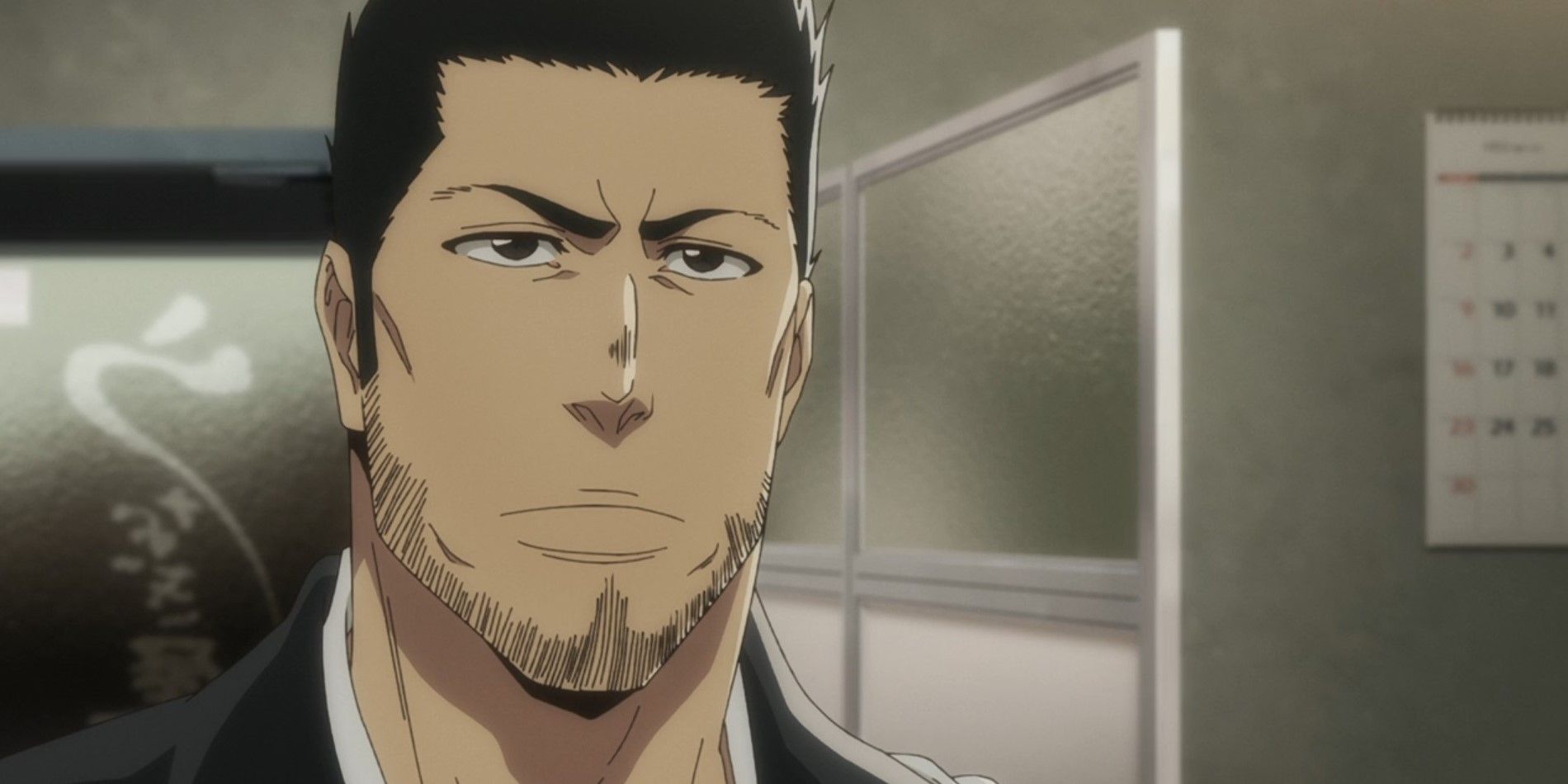 Isshin Kurosaki looks serious in his Soul Reaper robes.