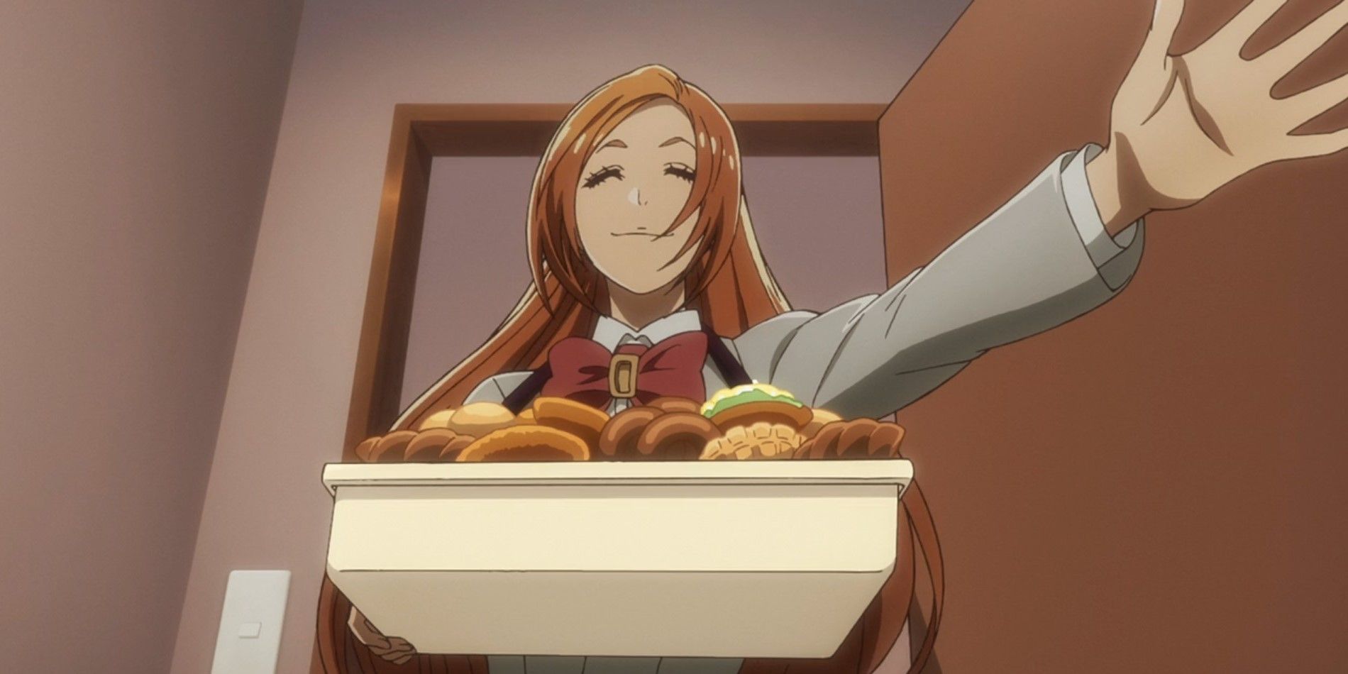 Bleach Orihime Inoue arrives with bread