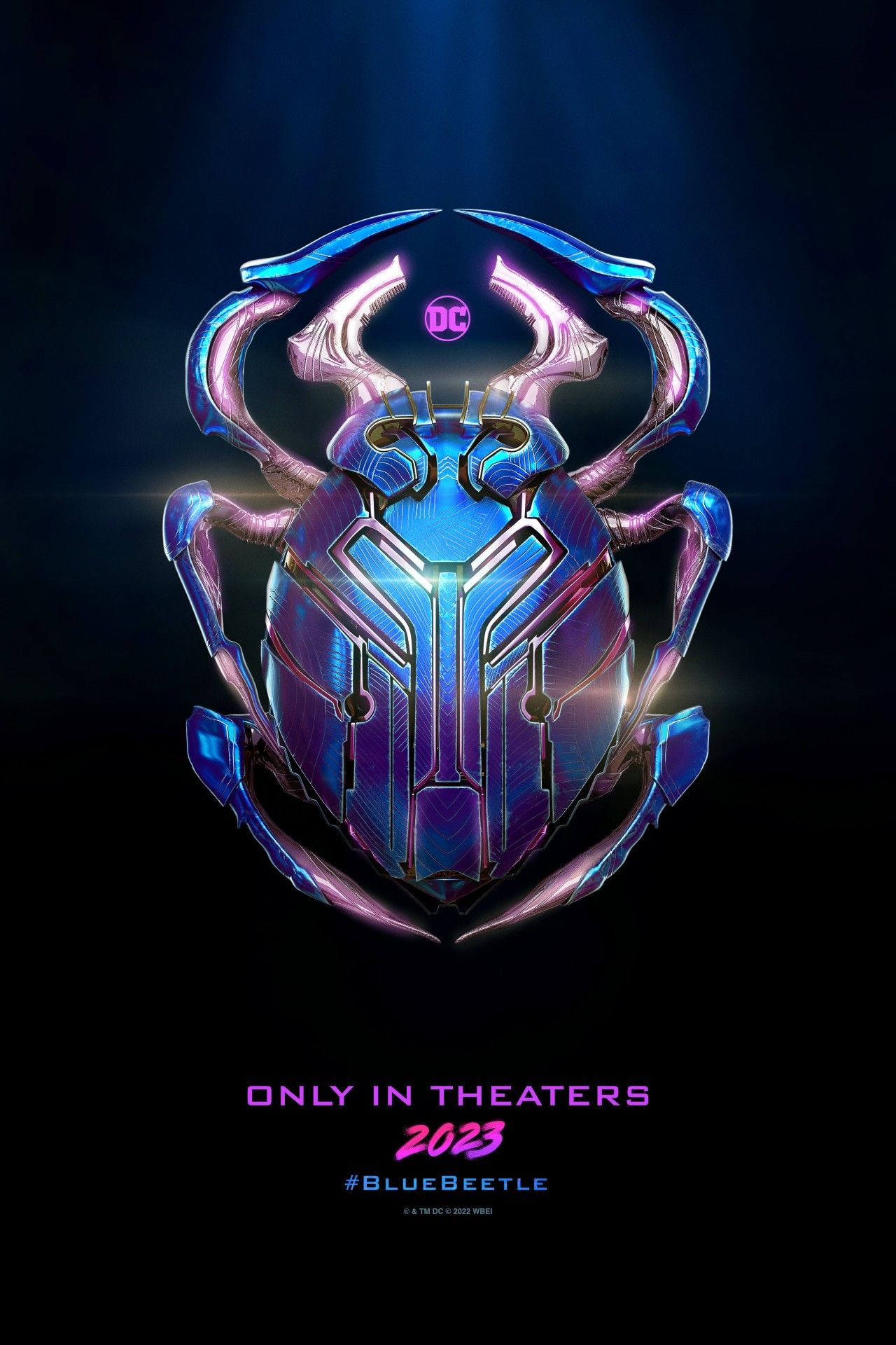 Teaser poster for the film “Blue Beetle”