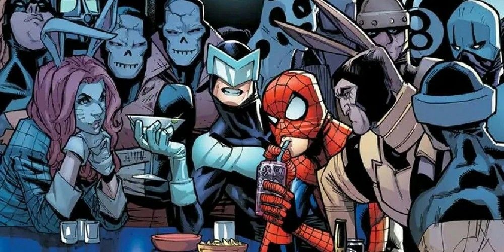 Boomerang and Spider-Man hang out in the Bar With No Name