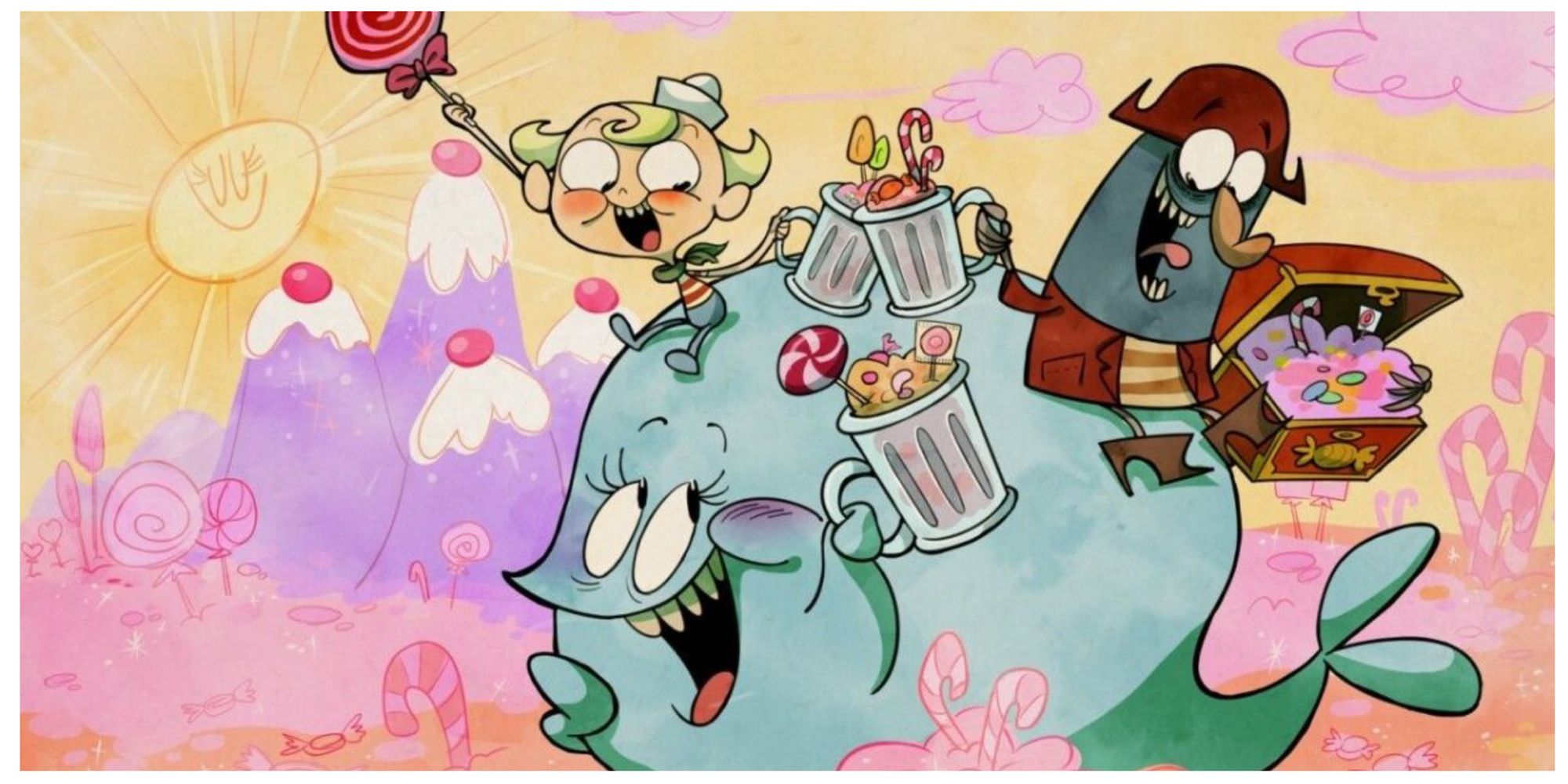 Flapjack กับ Bubbie และ Captain K'nuckles ใน The Marvelous Midadventures of Flapjack