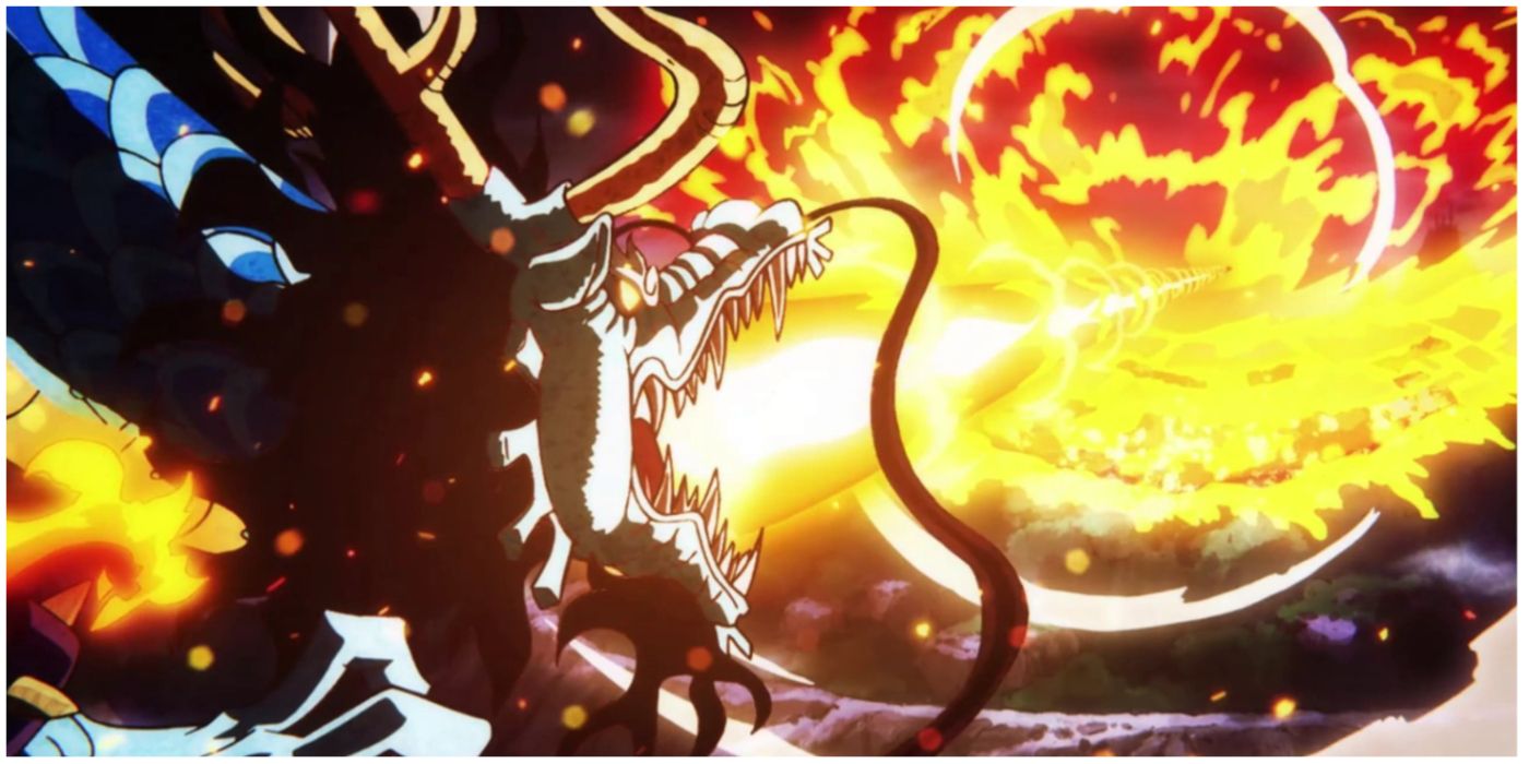 Kaido Attacking The Straw Hats With His Blast Breath