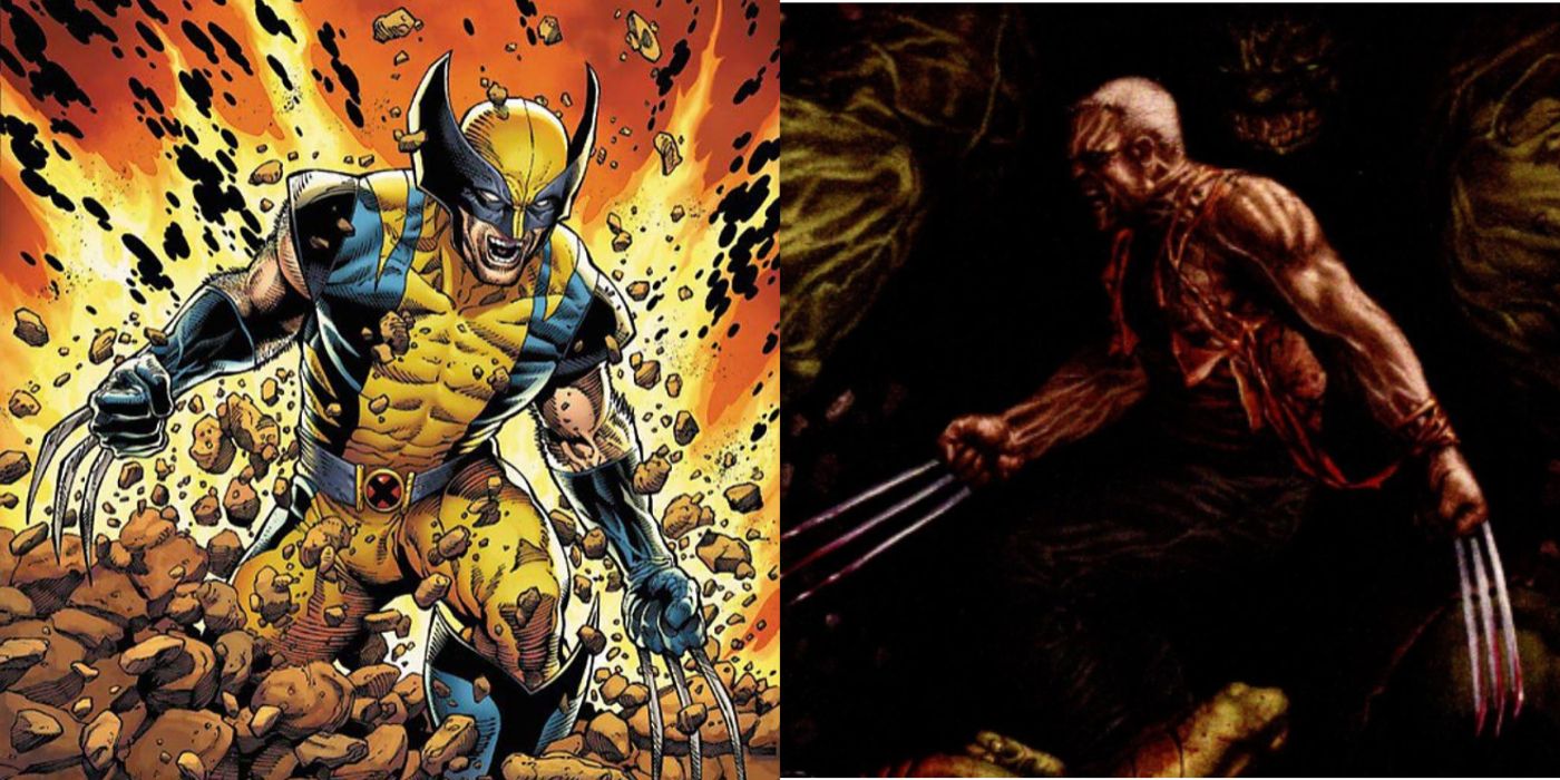 A split image of Marvel Comics Return of Wolverine and Old Man Logan