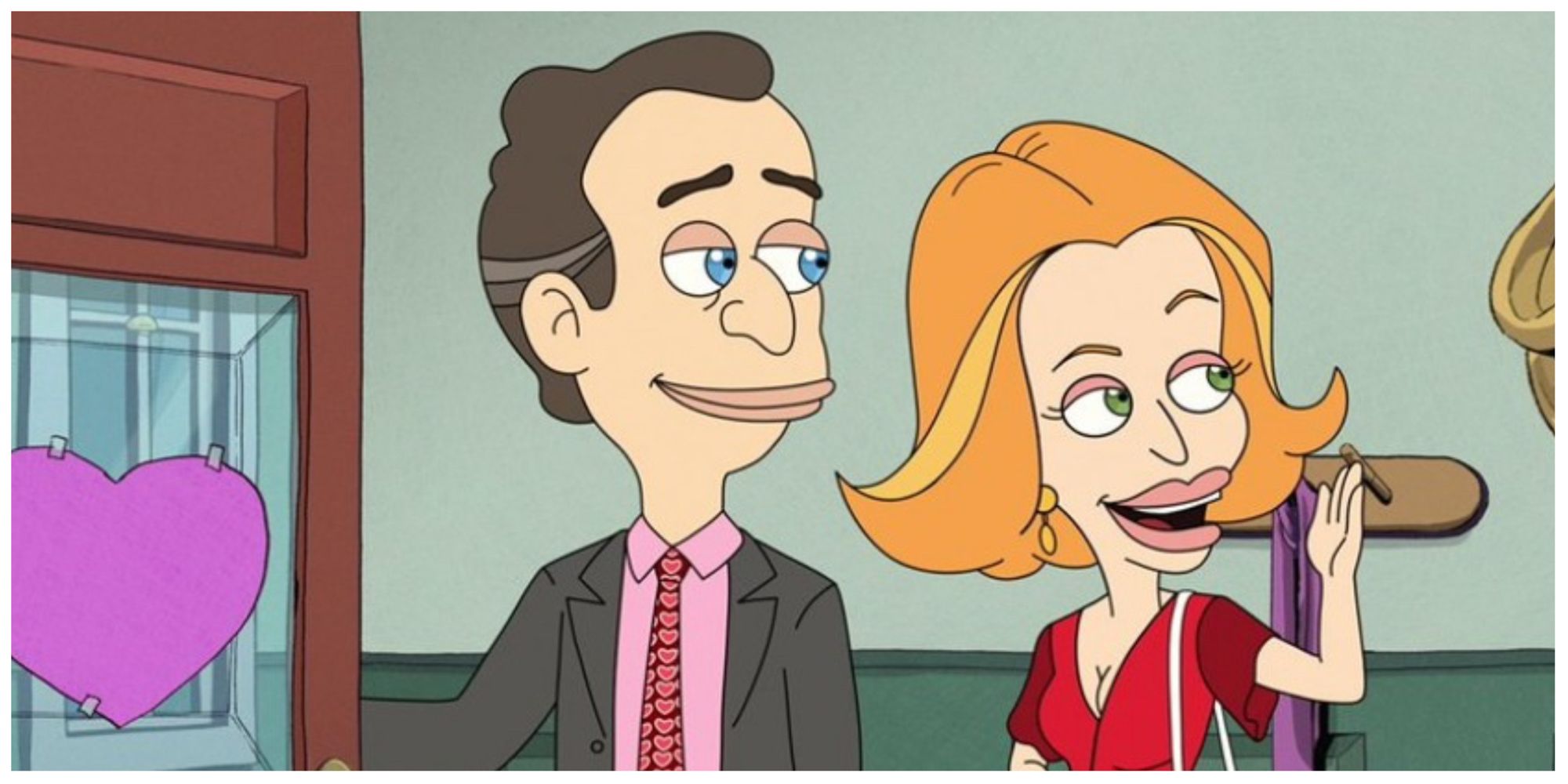 Elliot and Diane Birch getting ready for date night in Big Mouth.