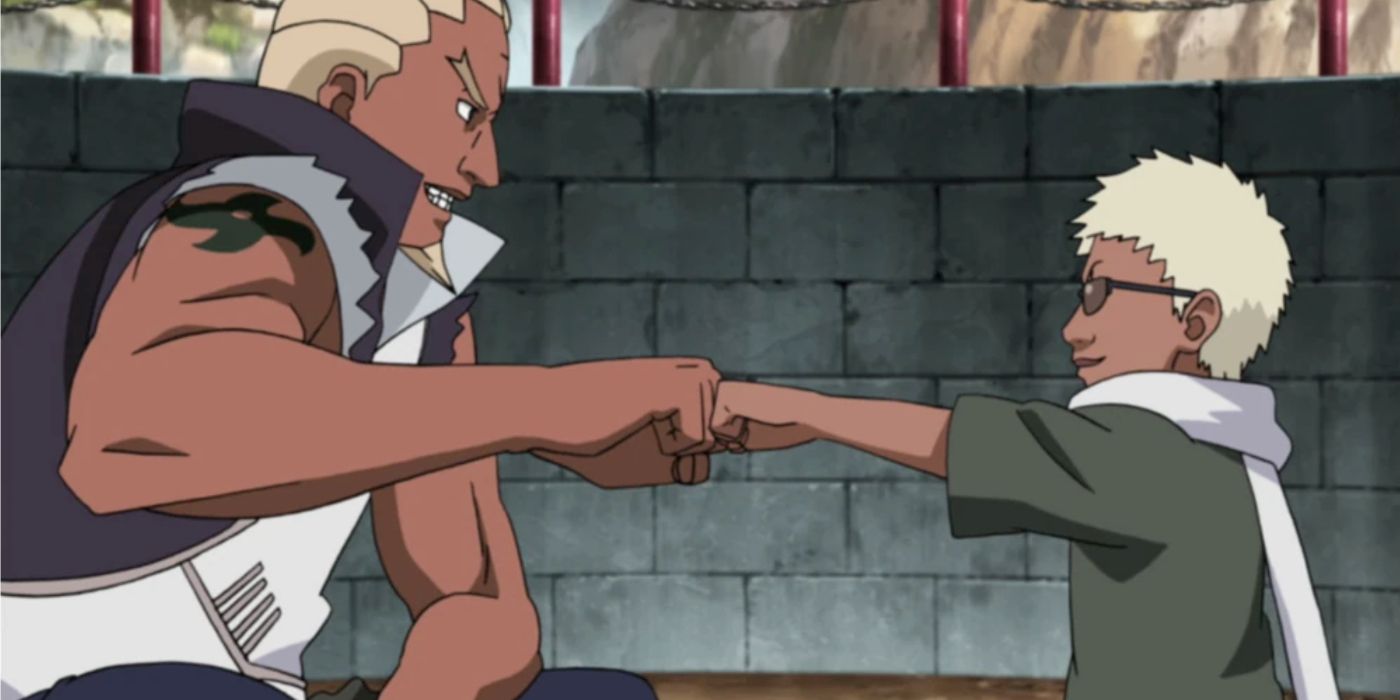 Raikage Ay bumping knuckles with Killer Bee in Naruto: Shippuden
