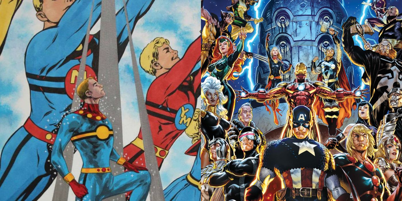 A split image of Miracleman: The Silver Age and AXE Judgment Day from Marvel Comics
