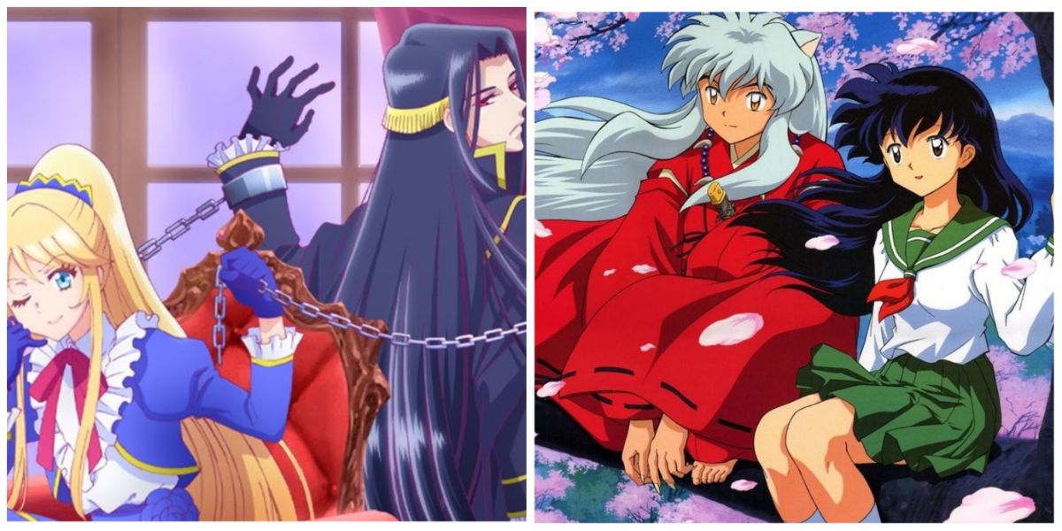 split image from I'm the Villainess, So I'm Taming the Final Boss and Inuyasha