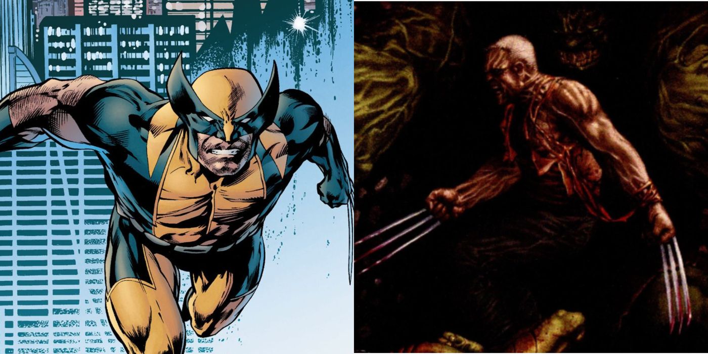 A split image of Wolverine: Hunting Season and Old Man Logan from Marvel Comics