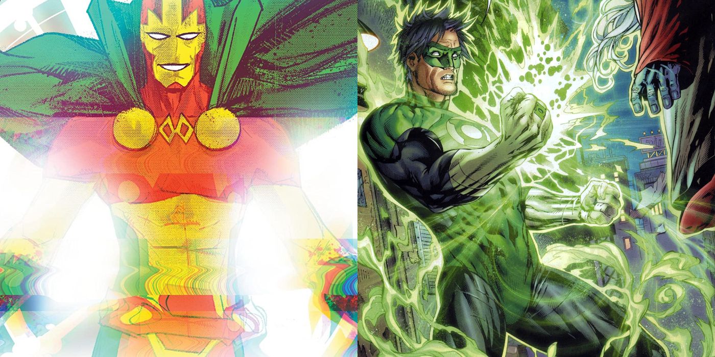 A split image of DC Comics' Mister Miracle and Kyle Rayner