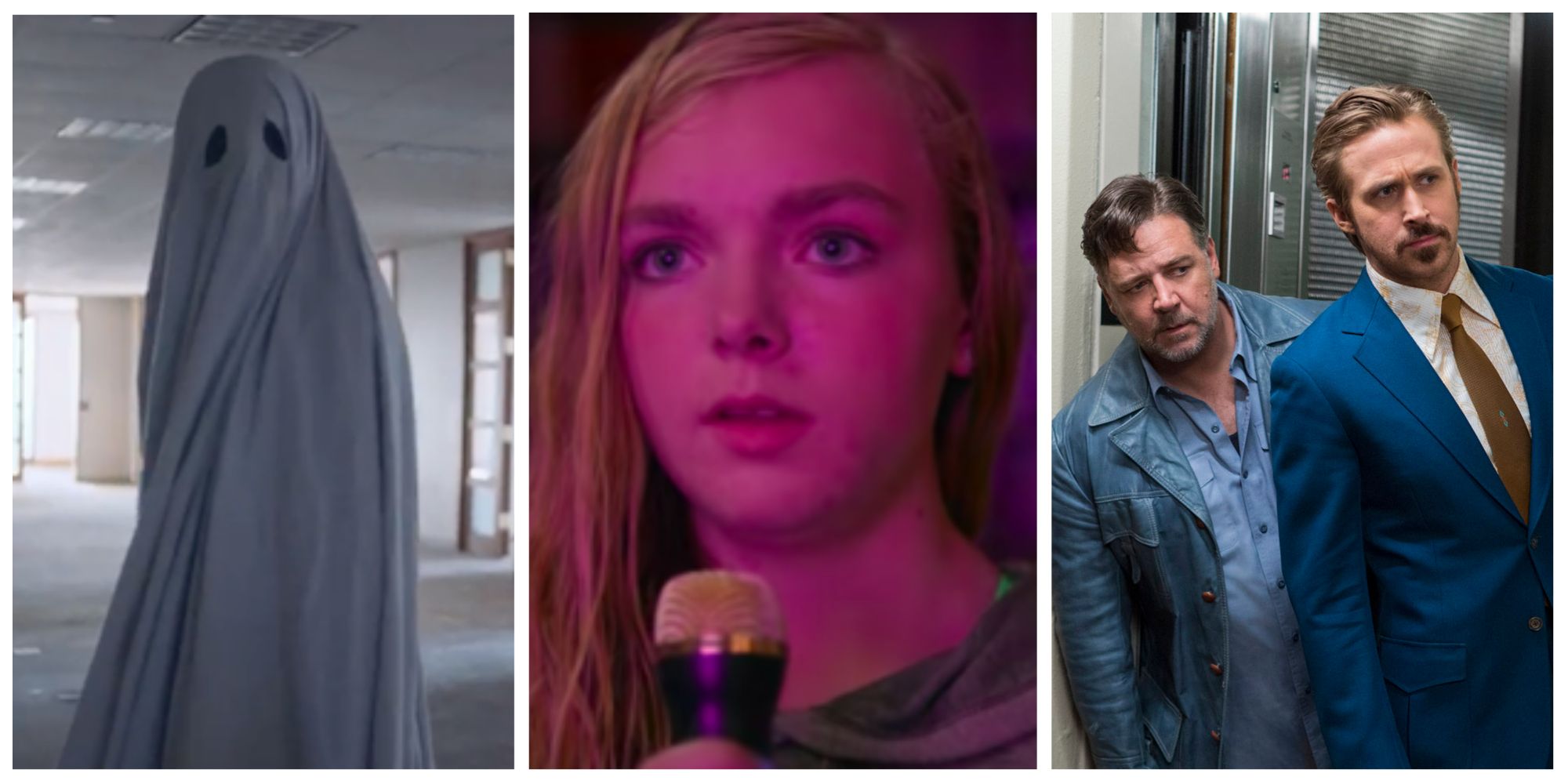 Collage of a ghost story, eighth grade, and the nice guys