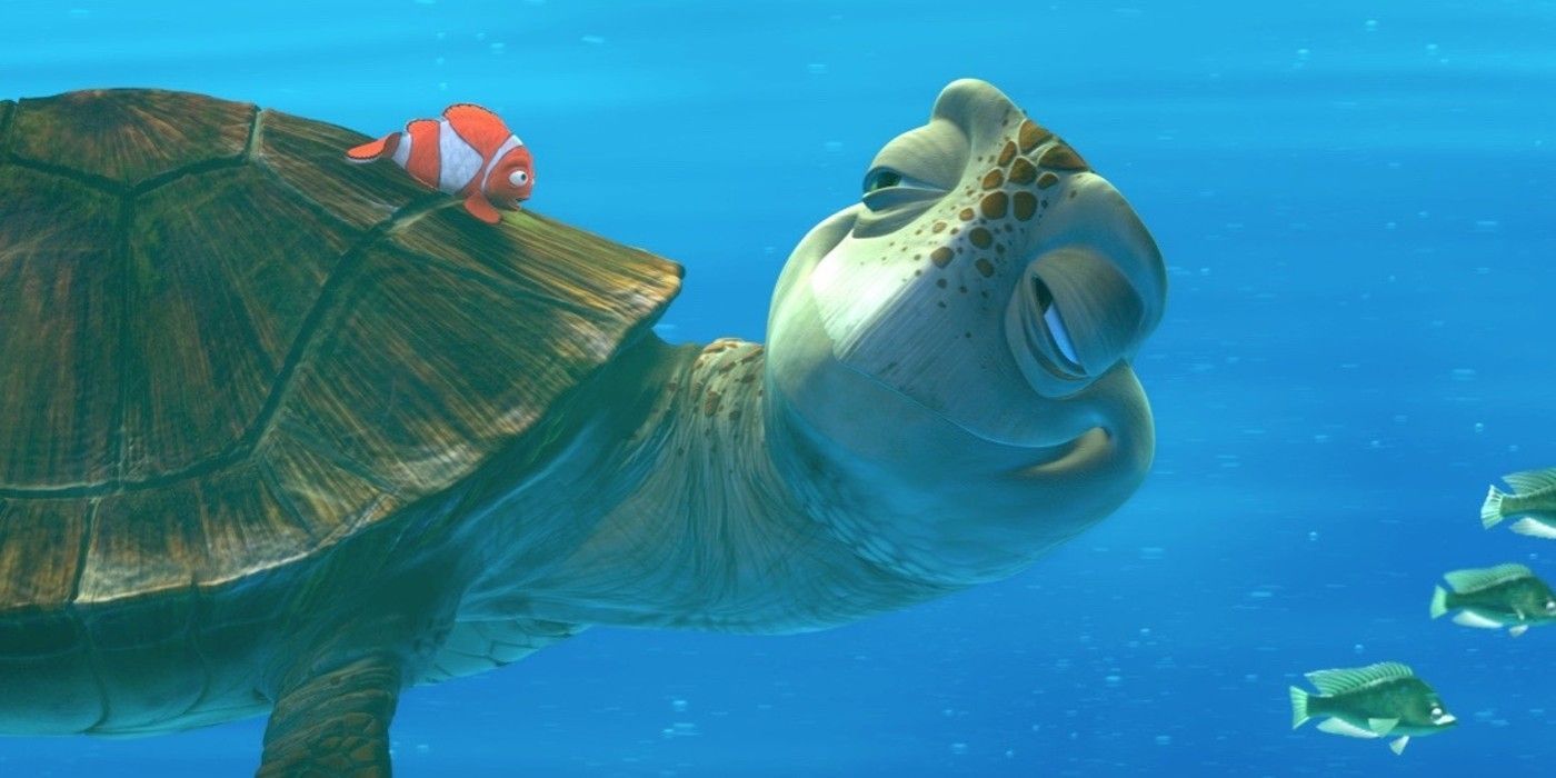 Crash and Merlin from Disney Pixar's Finding Nemo.