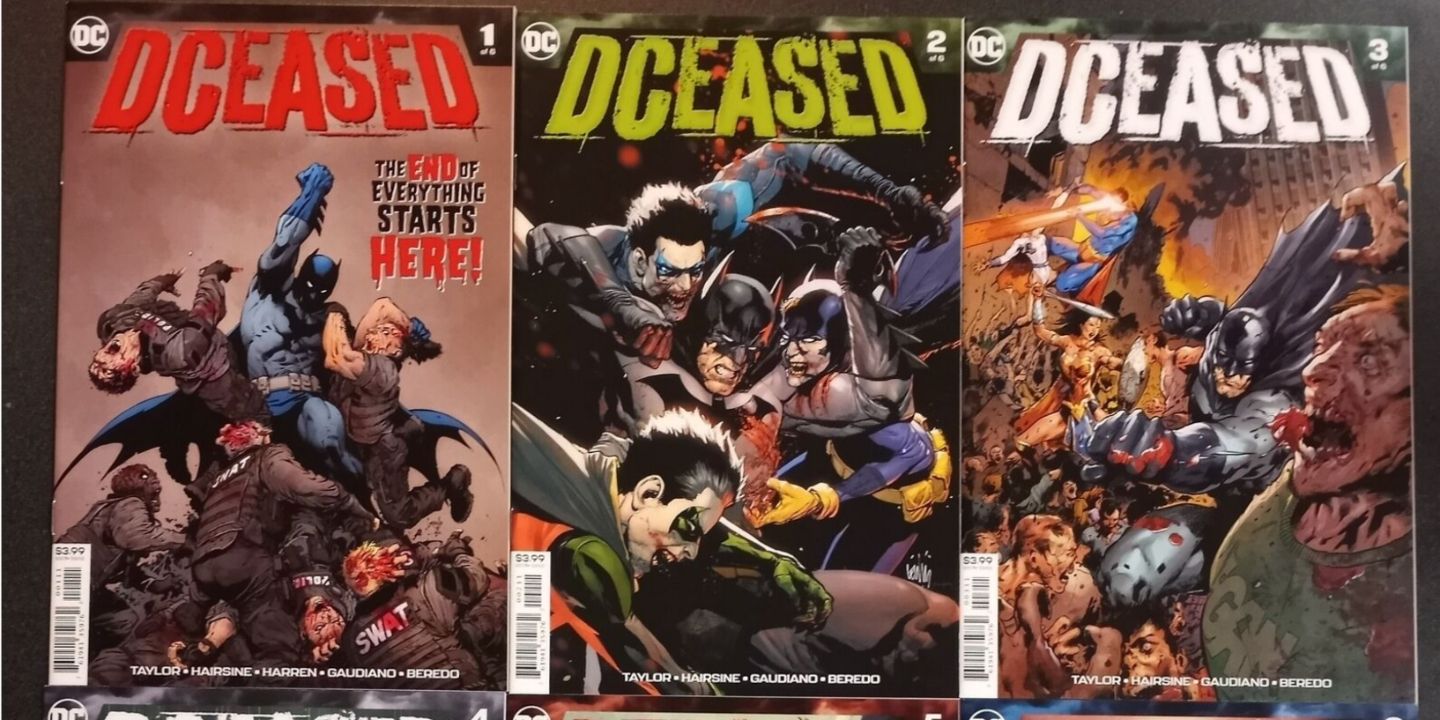 DC heroes battle zombies in DCeased Comic book covers