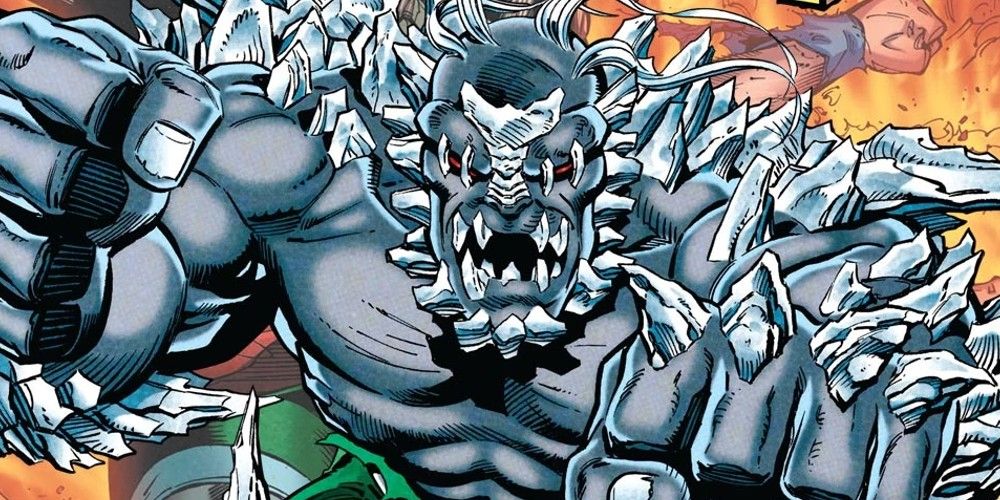 Doomsday emerges from a fire in DC Comics