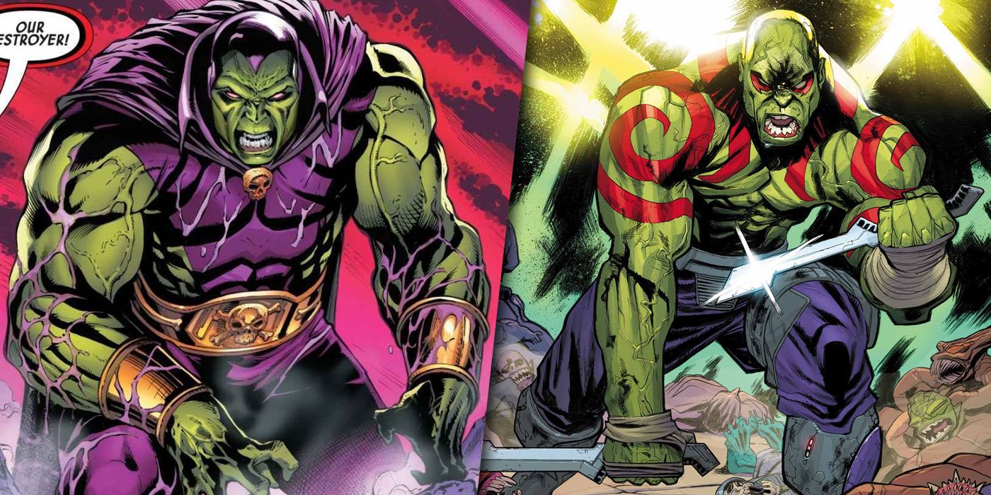 Drax in his original and redesigned forms