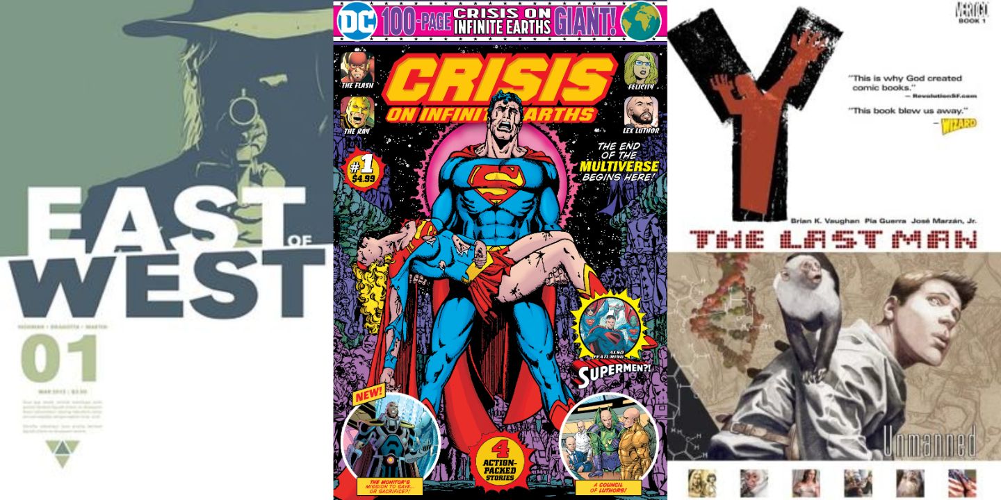 East Of West, Crisis On Infinite Earths, And Y The Last Man Comic Collage.jpeg