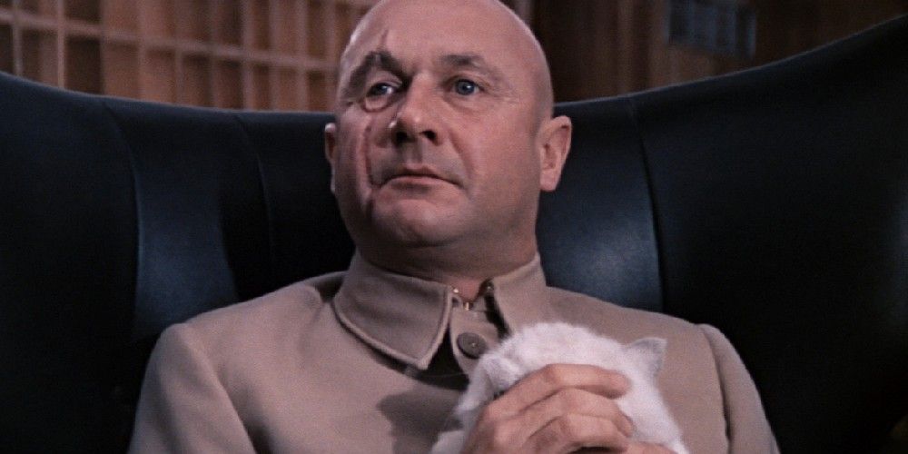 Ernst Stavro Blofeld welcomes Bond in You Only Live Twice