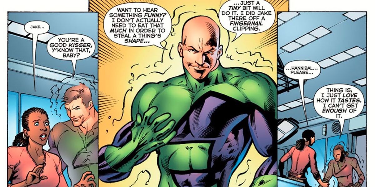Everyman reveals that he has eaten Skyman in 52 #39 DC Comics.