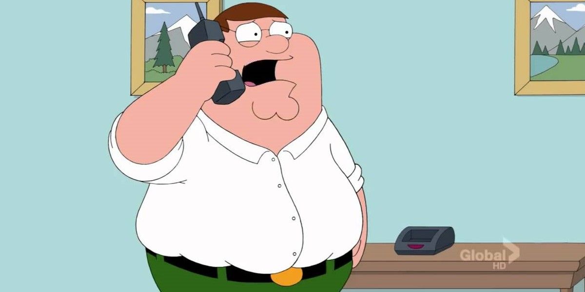 Peter on the phone in Family Guy