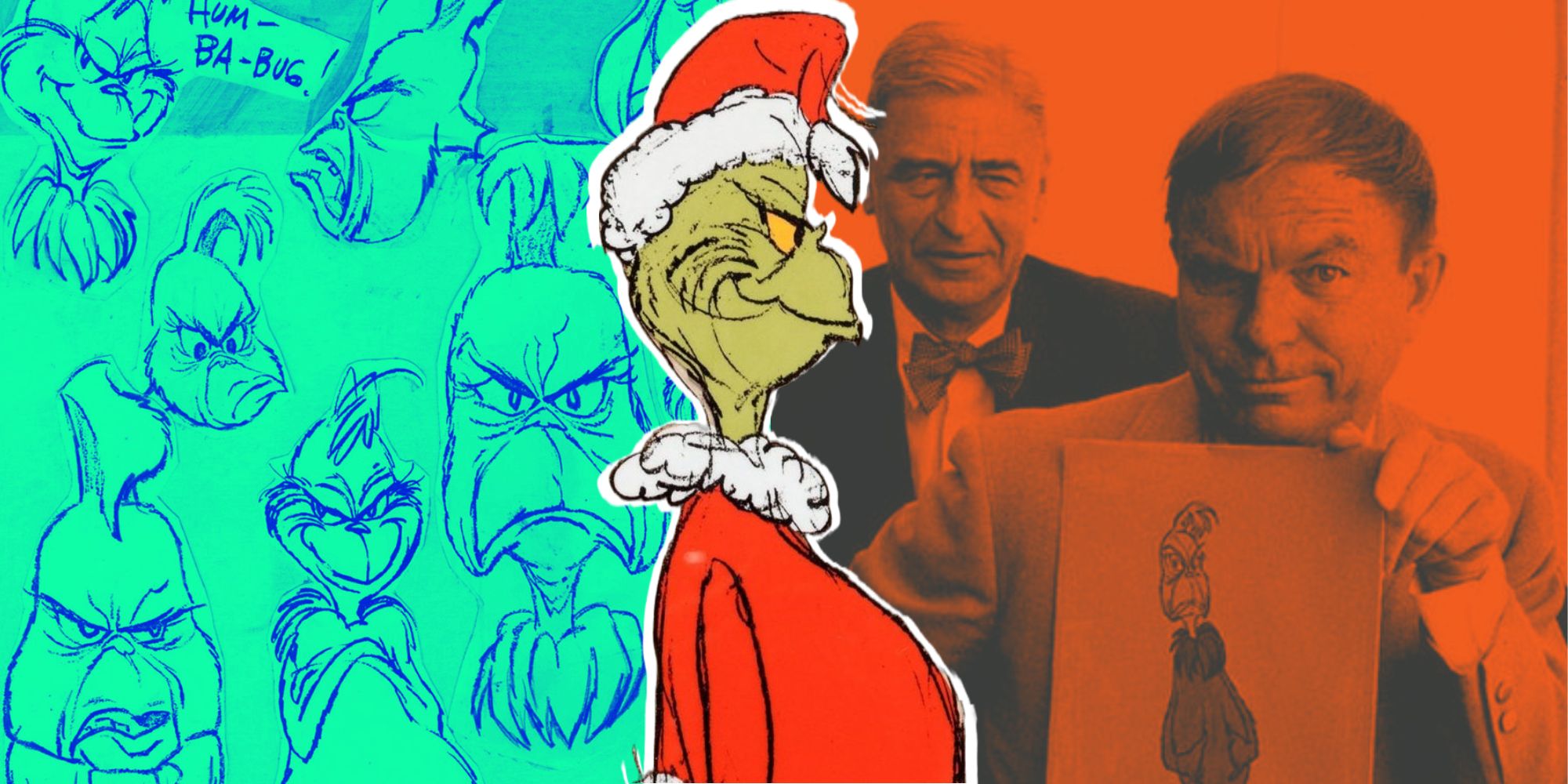 Featured Image with sketches of the Grinch (1966) and Dr. Seuss with Chuck Jones.