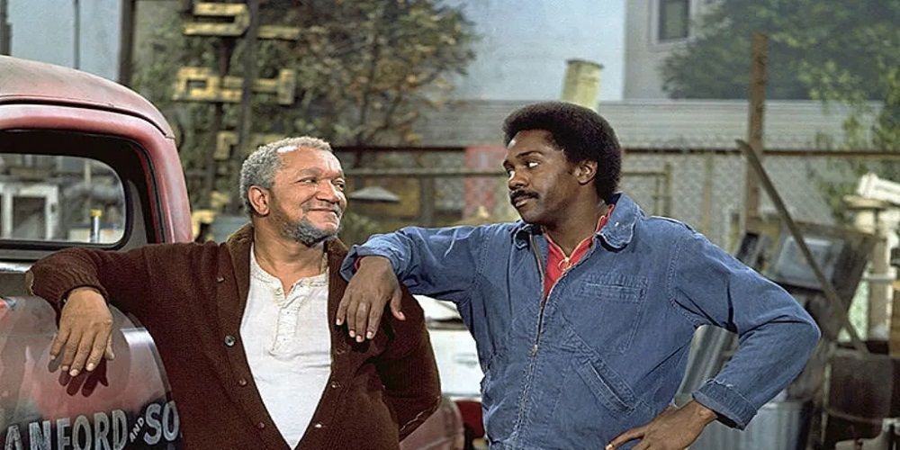 Fred and Lamont Sanford From 70s Sitcom Sanford And Son