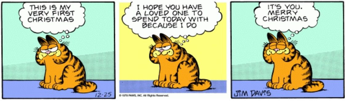 Garfield wishes readers a merry Christmas