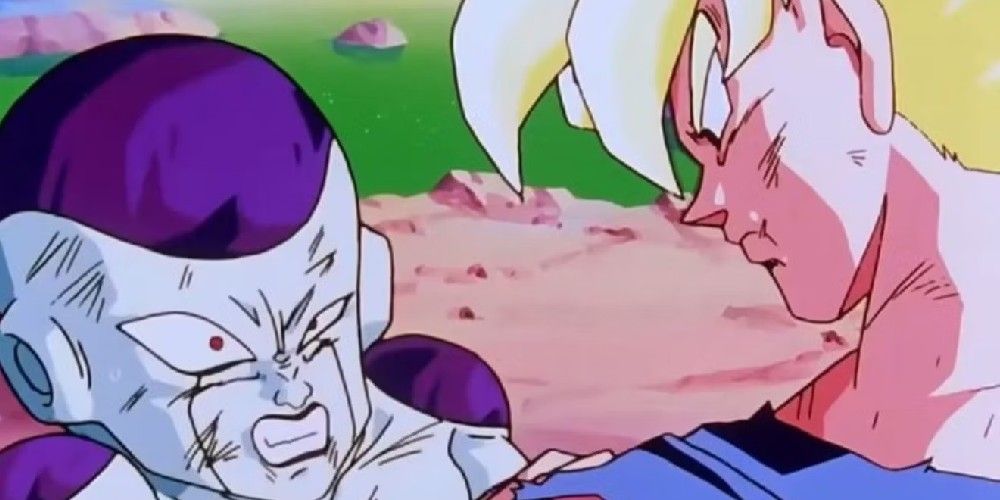Goku dominates Frieza in Dragon Ball Z
