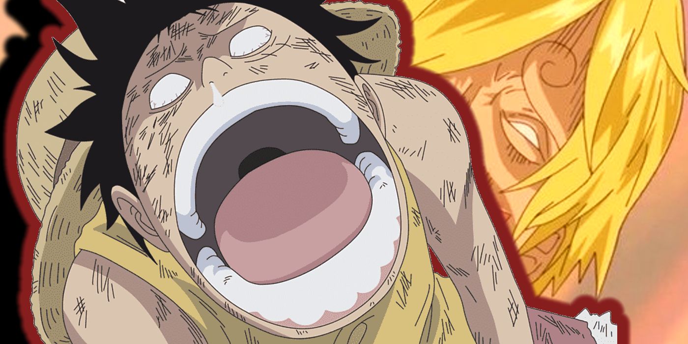 Grieving Luffy in One Piece
