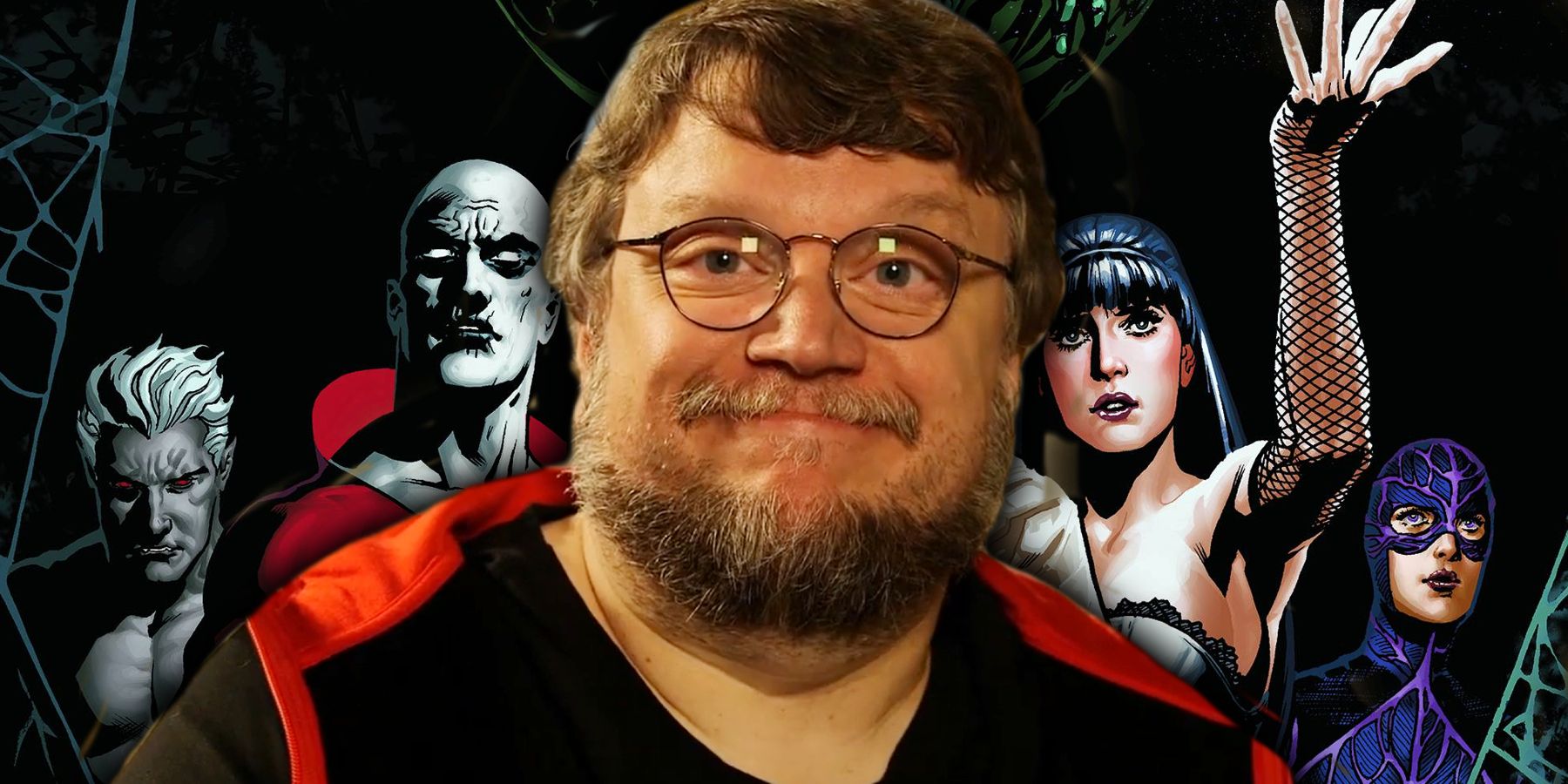 Guillermo del Toro and Justice League Dark cropped comic book cover