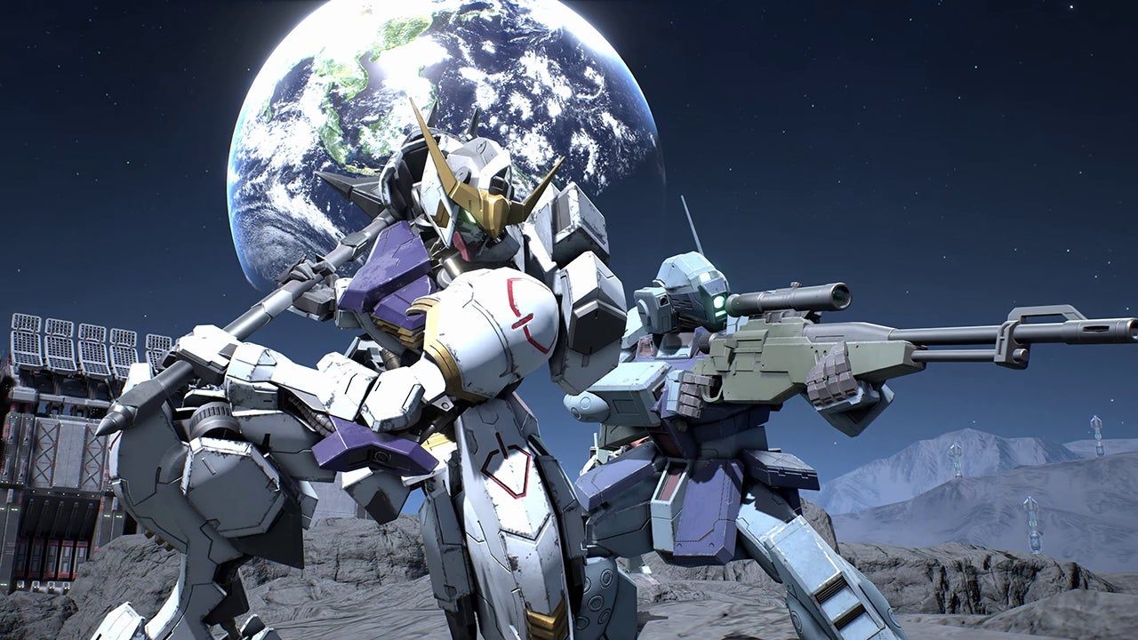Gundam Barbatos and GM Sniper in Gundam Evolution