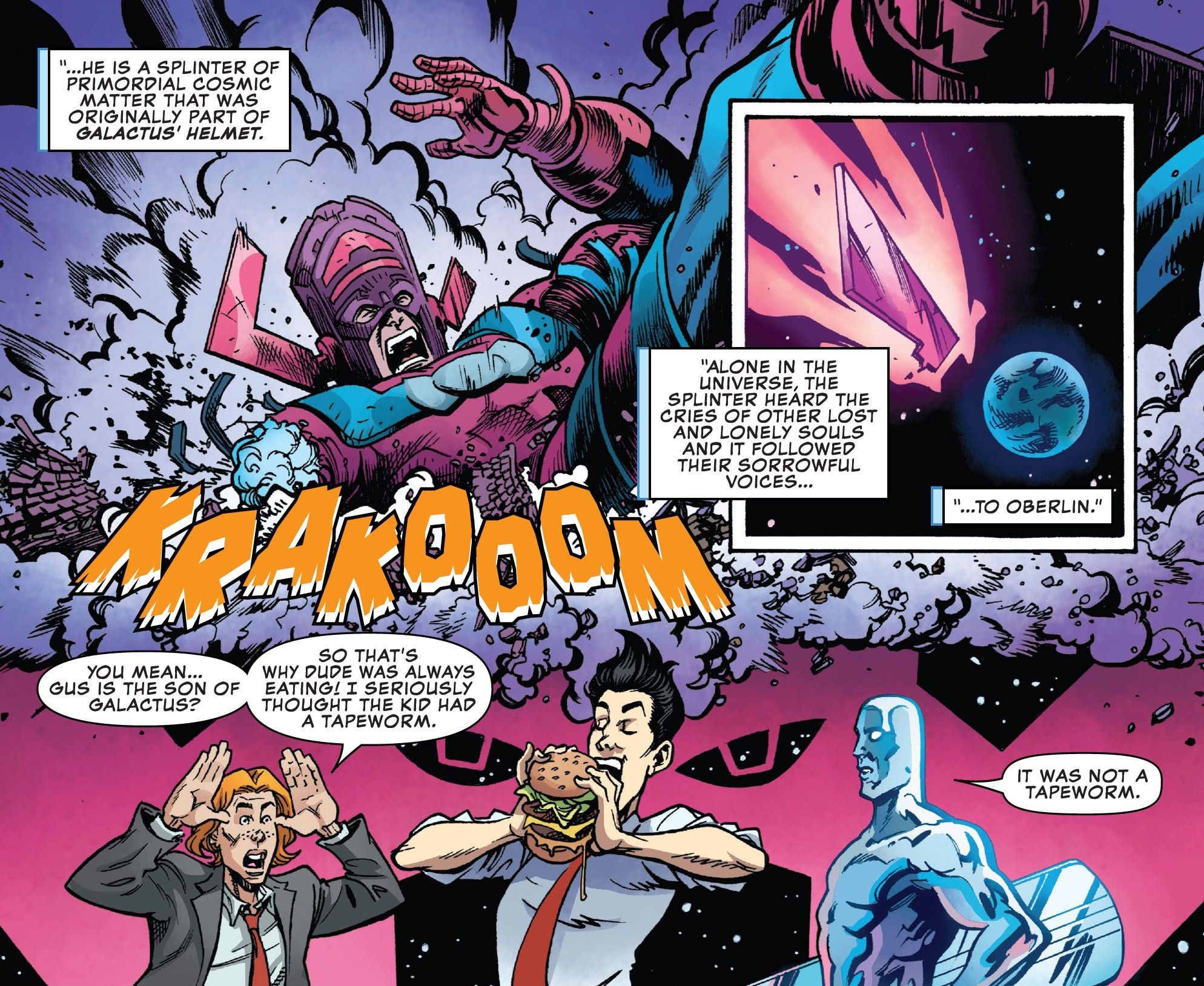 Gus is revealed as the son of Galactus