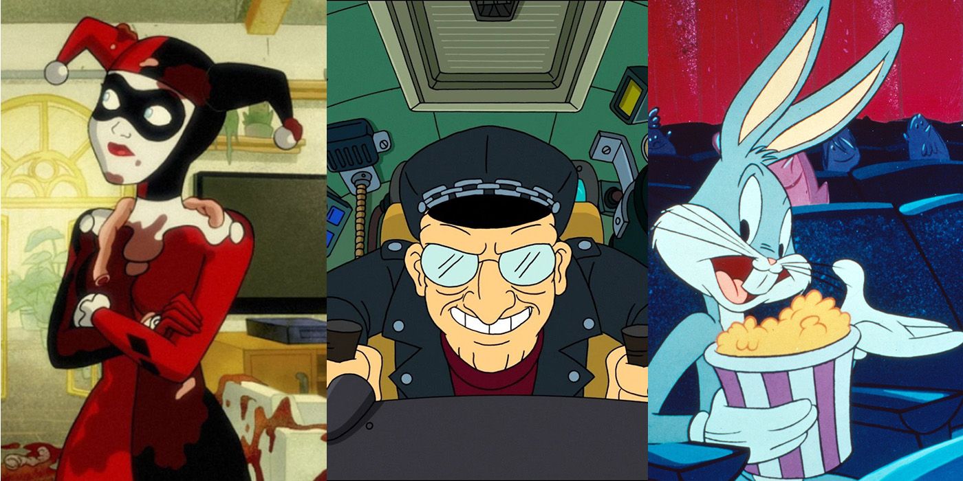 Harley Quinn Professor Farnsworth and Bugs Bunny
