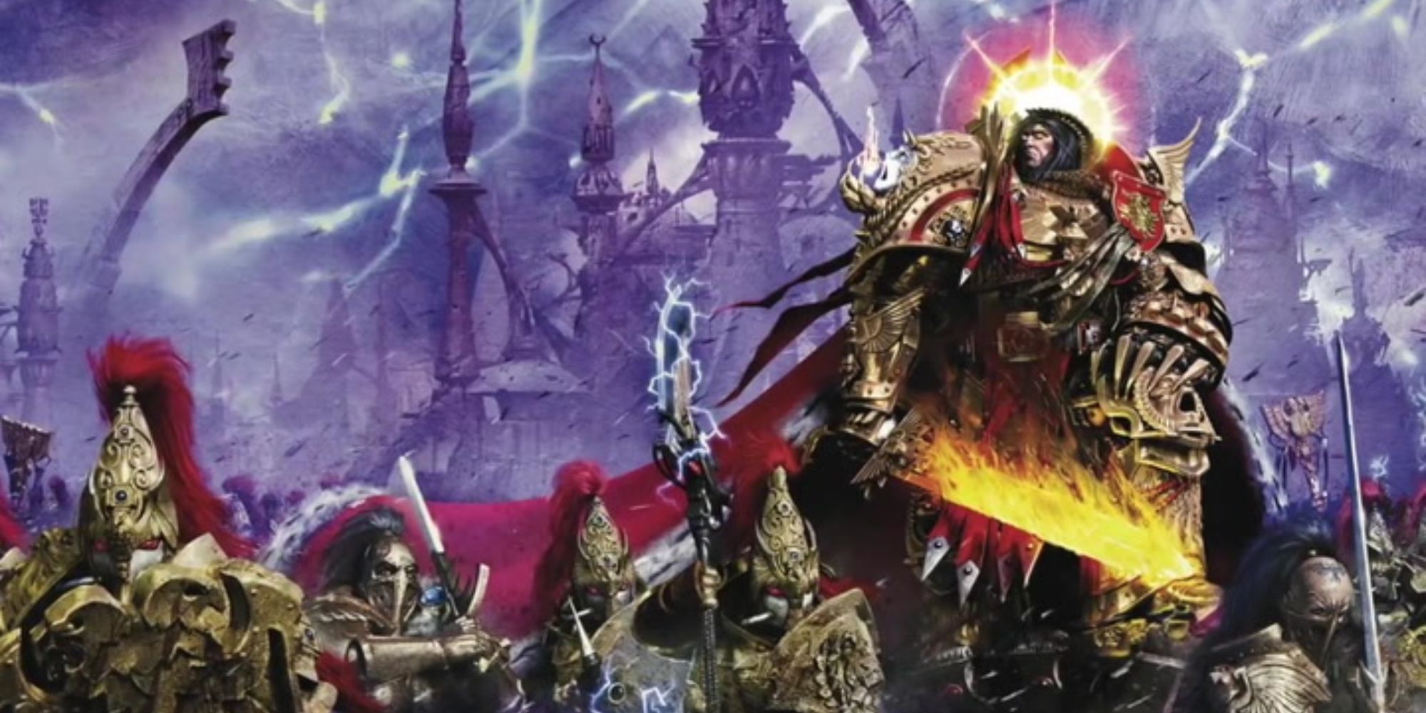 The Emperor and Custodes in Warhammer 40K's Imperial Webway.